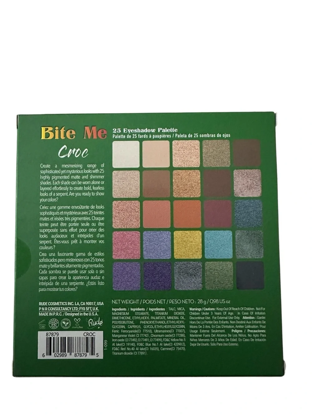 Vibrant 25-Color Eyeshadow Palette — Multi-Color Shades